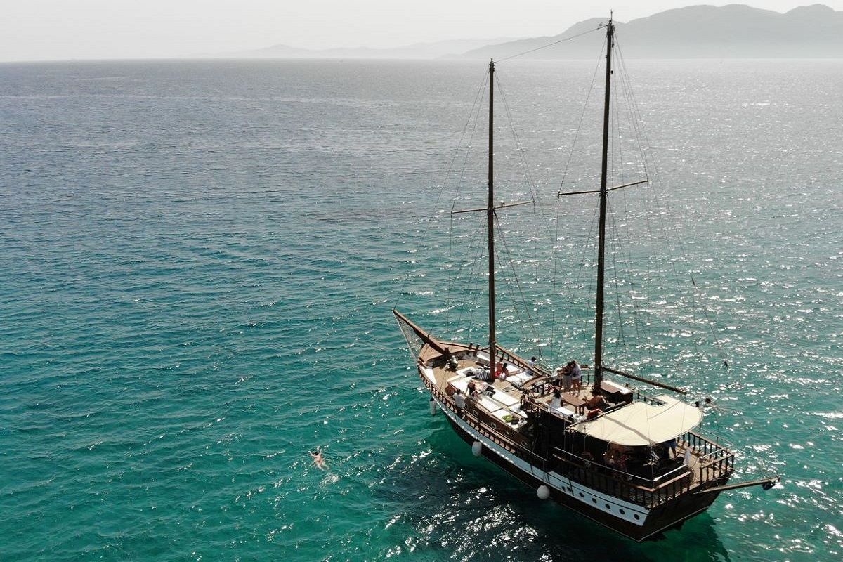 Athens motor sailer 69 cruise to Aegina and Moni islands Golden Yachting and Sailing