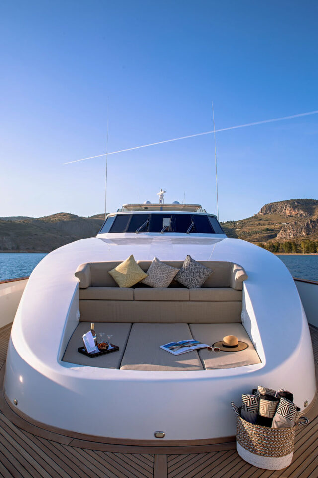 Aquila Baglietto 121ft Luxury Motor Yacht Charter in Athens - Supreme Sailing Experience Golden Yachting and Sailing