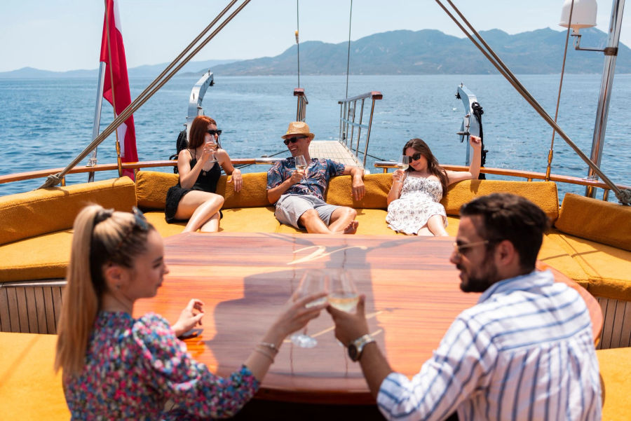 Sail the Saronic Gulf on a 78ft schooner, exploring the stunning islands of Agistri, Moni & Aegina with crystal-clear waters, scenic landscapes, and rich history. Golden Yachting and Sailing