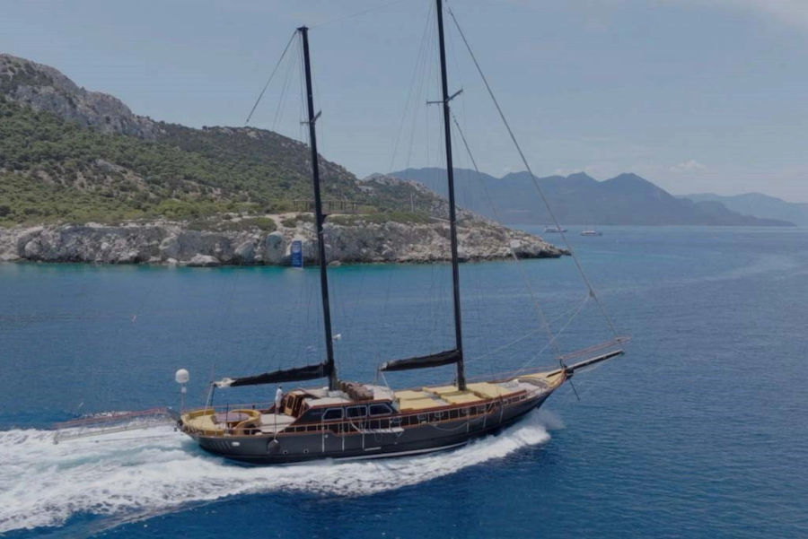 Sail the Saronic Gulf on a 78ft schooner, exploring the stunning islands of Agistri, Moni & Aegina with crystal-clear waters, scenic landscapes, and rich history. Golden Yachting and Sailing
