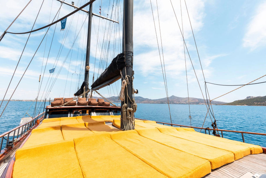 Private Athens Cruise to Agistri, Moni & Aegina | Luxury 78ft Schooner Experience Golden Yachting and Sailing