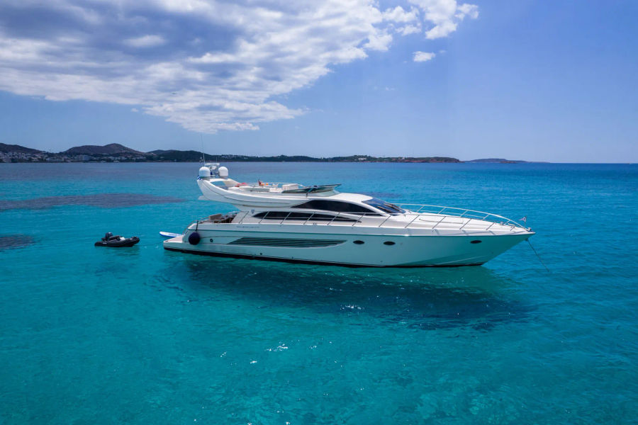 Elegant Riva 70 Motor Yacht Charter - Experience Luxury on Antamar II Golden yachting and sailing