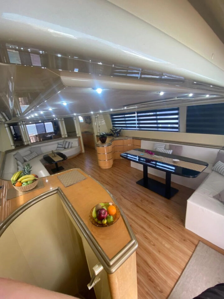 Mykonos Private Luxury Yacht Cruise | Full-Day Tour to Delos & Rhenia or South with a luxury motor yacht Cantieri Itaversil 82 Golden Yachting and Sailing