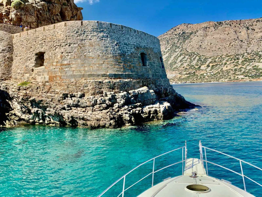 Private Yacht Cruise from Agios Nikolaos to Elounda & Spinalonga | Crete Daily Tour Azimut 42 Golden Yachting and Sailing