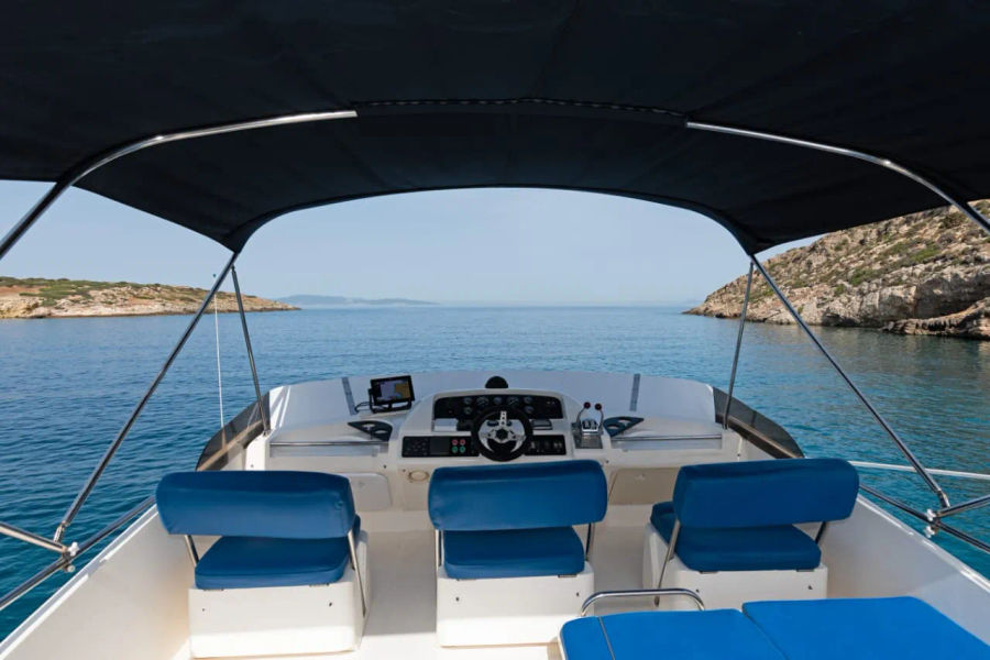 Private Yacht Cruise from Agios Nikolaos to Elounda & Spinalonga | Crete Daily Tour Azimut 42 Golden Yachting and Sailing