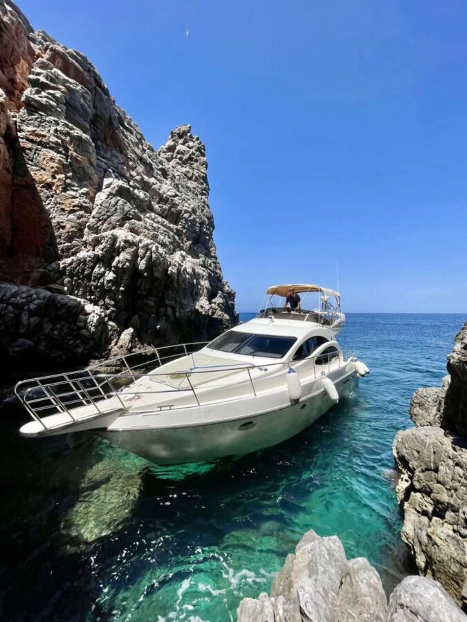 Private Yacht Cruise from Agios Nikolaos to Elounda & Spinalonga | Crete Daily Tour Azimut 42 Golden Yachting and Sailing