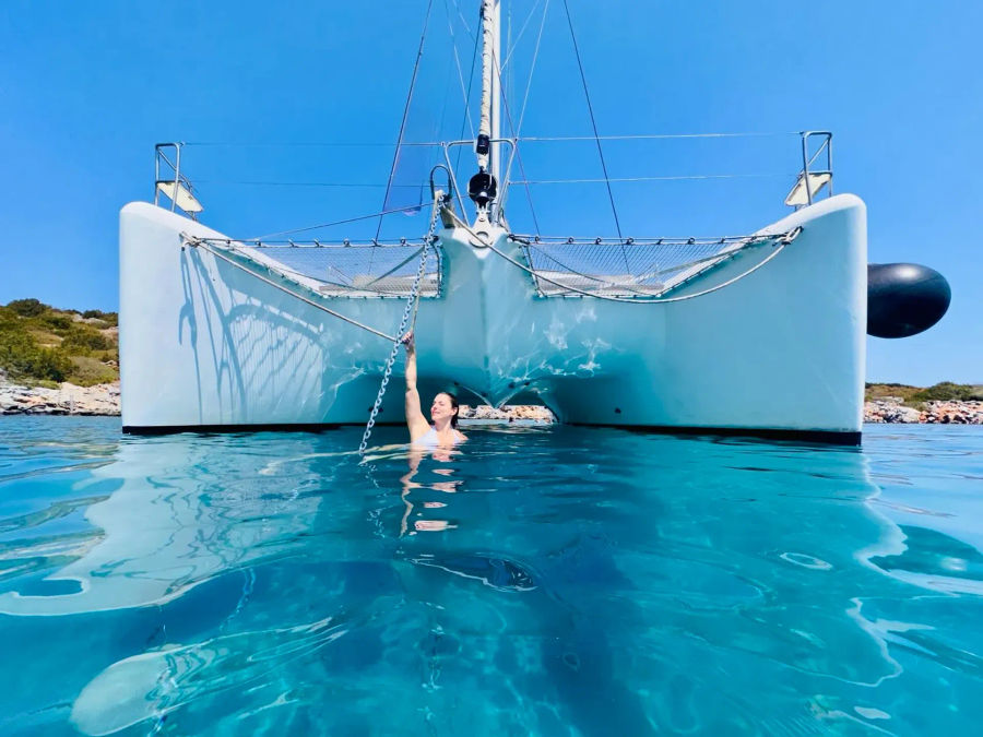 Lagoon 42 Private Catamaran Cruise from Agios Nikolaos to Spinalonga & Elounda Golden Yachting and Sailing