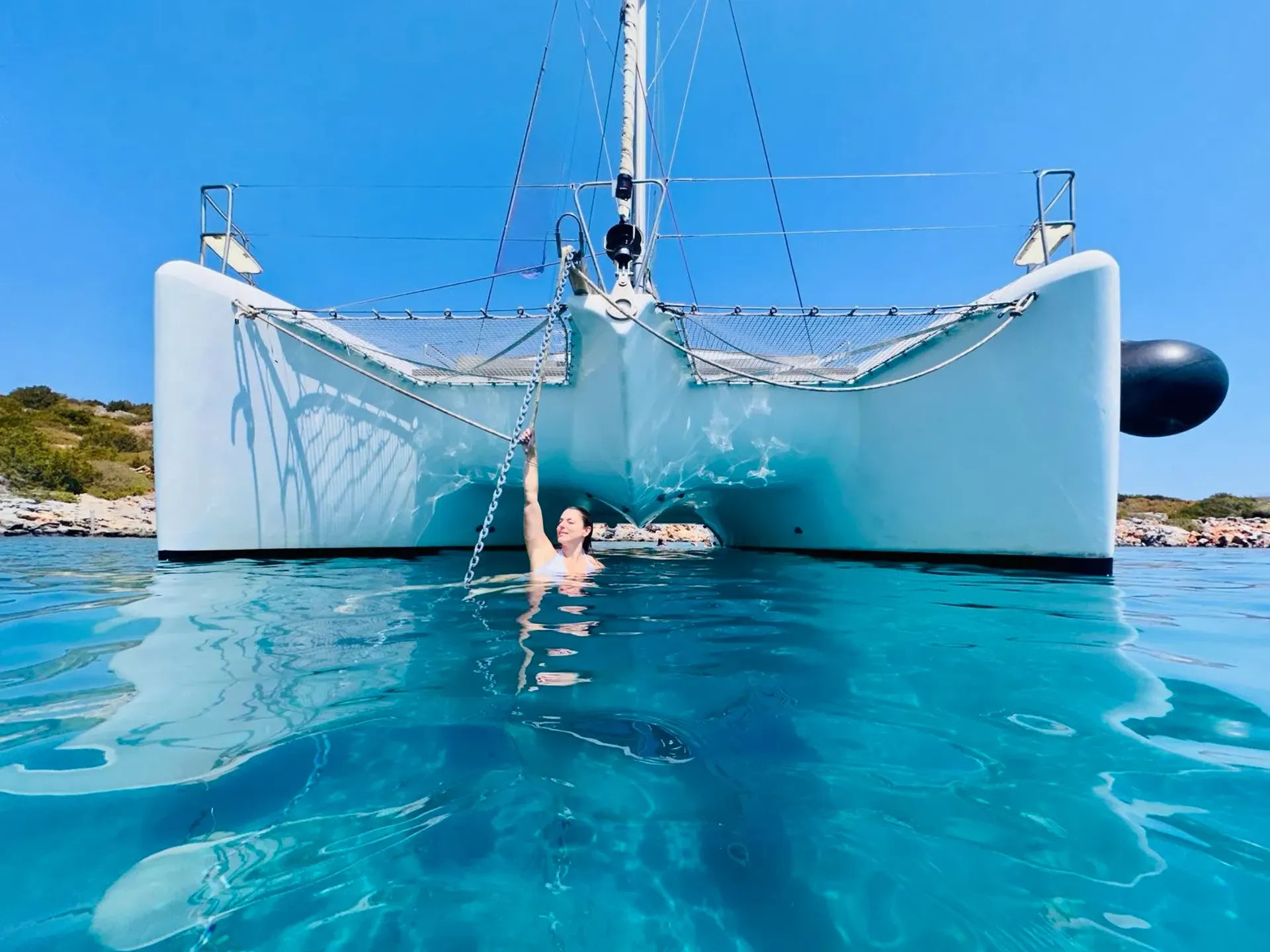 Lagoon 42 Private Catamaran Cruise from Agios Nikolaos to Spinalonga & Elounda Golden Yachting and Sailing