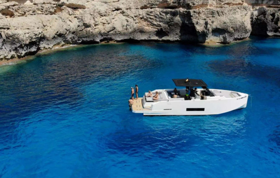 Mykonos Half-Day Private cruise with a motor yacht (De Antonio D42) Golden Yachting and Sailing