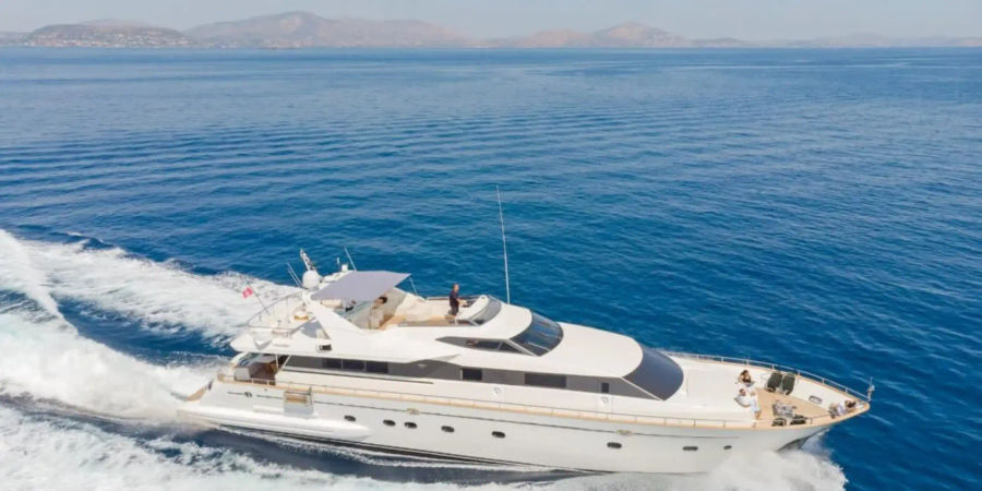 Falcon 92ft (Illya F ) charter/chartering in Mykonos motor yacht Golden Yachting and Sailing