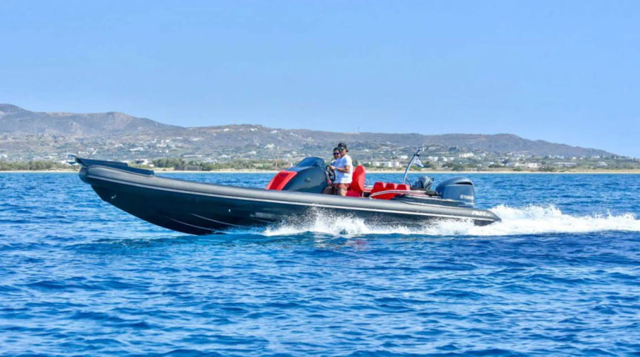 Naxos Rib Boat Full-Day Cruise (Fost Obsession 8.6) to South or North Naxos tour Golden Yachting and Sailing