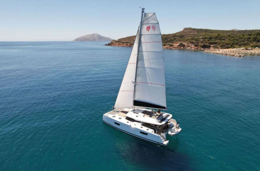 Mykonos Shared Cruise to rhenia and southern coasts with a catamaran (Fountaine Pajot Saona 47) Golden Yachting and Sailing