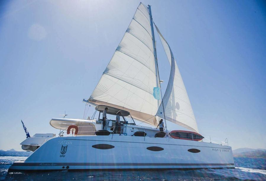 Experience the Greek Isles Aboard HIGH FIVE SANYA 57: Luxury and Adventure Combined Golden Yachting and Sailing