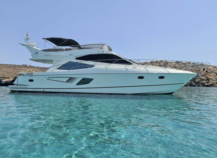 Mykonos Full Day Private Luxury Cruise with a motor yacht Galeon 53 Golden Yachting and Sailing