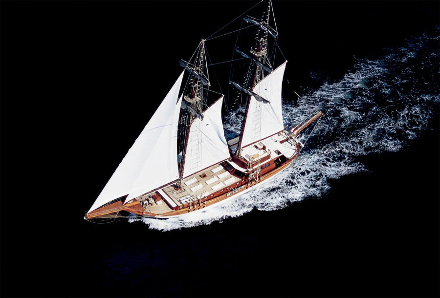 Gulet 125ft motor sailer chartering Golden Yachting and Sailing