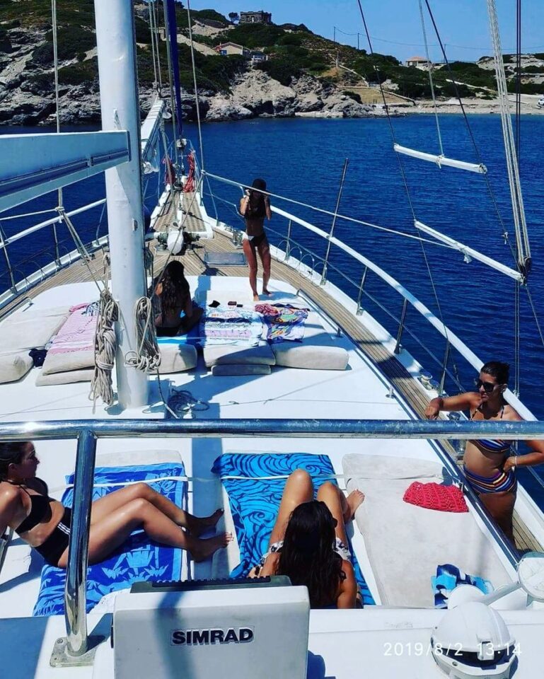 Mykonos Rhenia and Delos traditional boat cruise Golden Yachting and Sailing