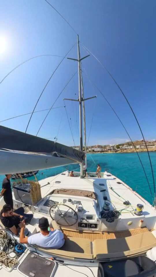 Mykonos Delos and Rhenia Private Luxury Catamaran cruise with a Lagoon 50 Golden Yachting and Sailing