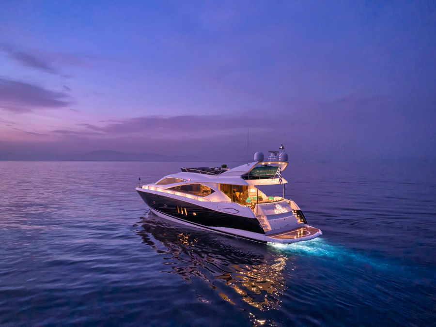 Luxury Motor Yacht Rental in Athens - Unforgettable Charter Experience Sunseeker 65 (M Five) Golden Yachting and Sailing