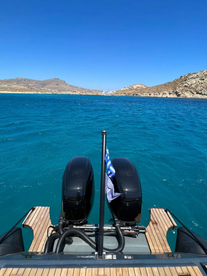 Mykonos Private Half-Day cruise-tour with a rib boat Typhoon 30ft Golden Yachting and Sailing