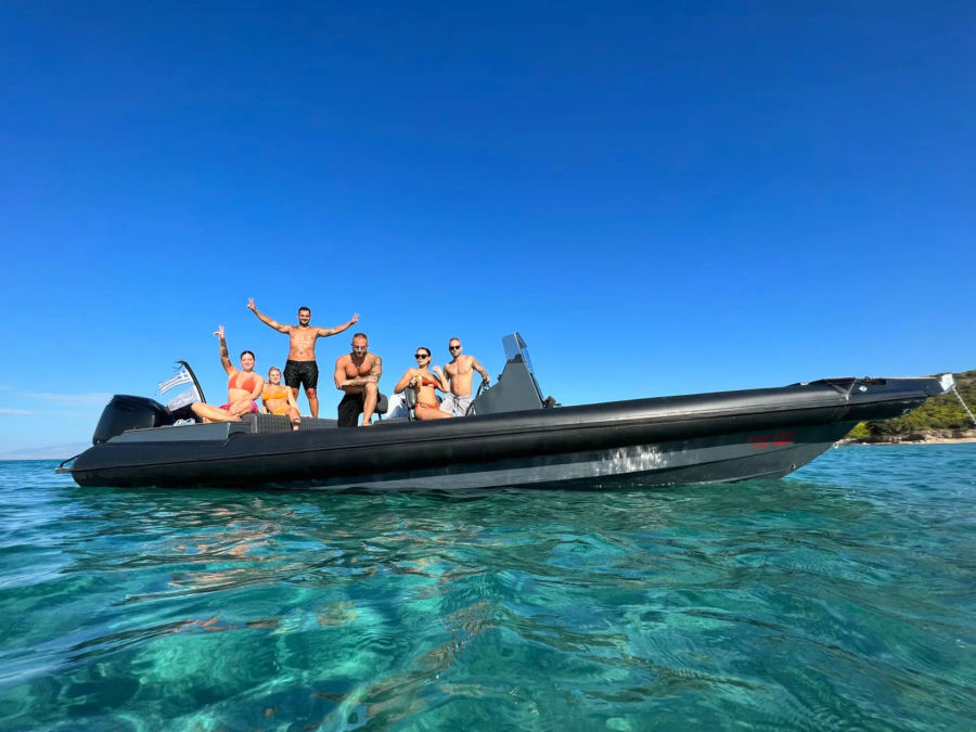 Mykonos Private Half-Day cruise-tour with a rib boat Typhoon 30ft Golden Yachting and Sailing