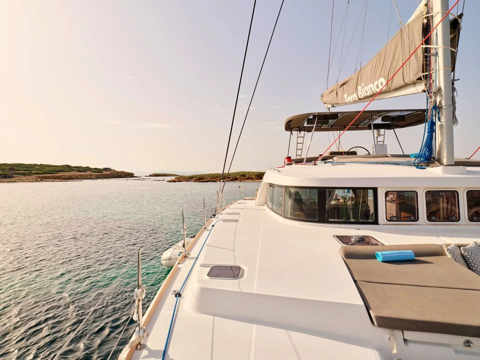 Mykonos Half-Day Private Catamaran Cruise | Lagoon 500 Yacht Charter for Parties, Bachelor or family Golden Yachting and Sailing