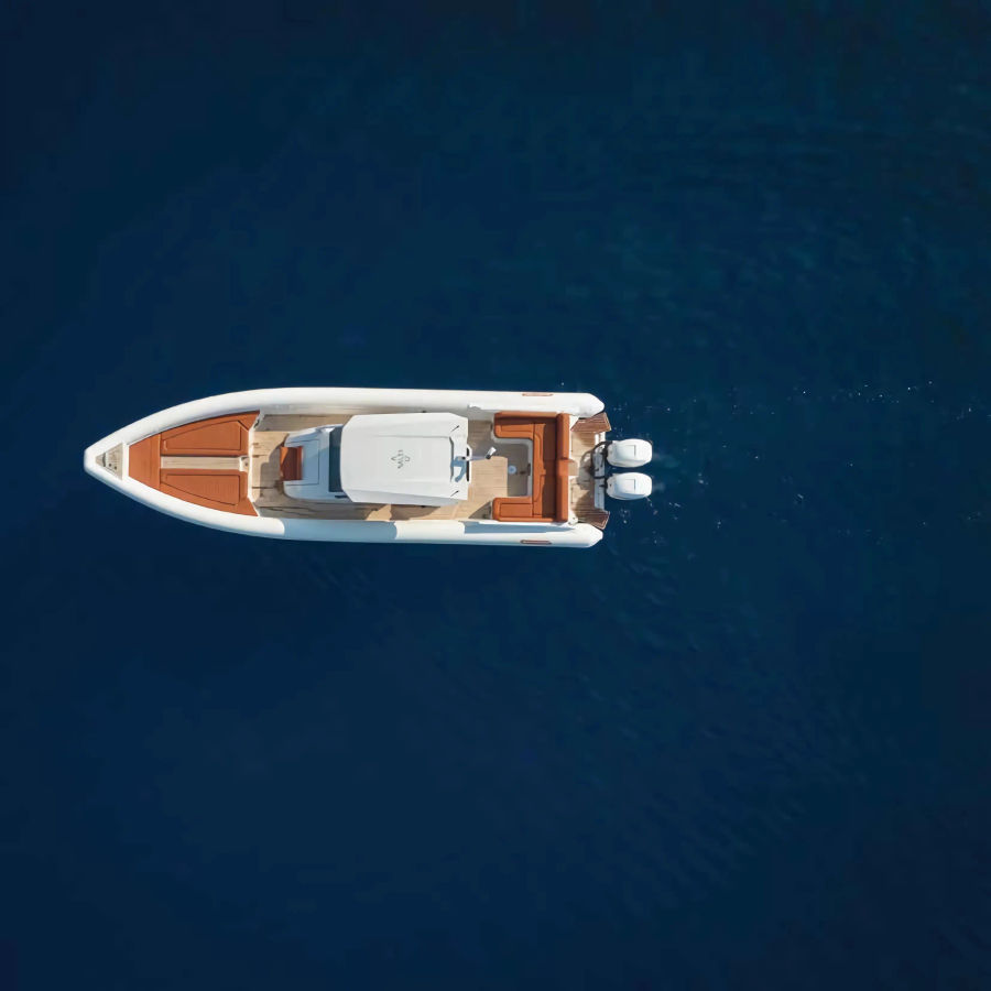 Mykonos private rib boat cruise in delos-rhenia or southern beaches (Skipper BSK 38NC) Golden Yachting and Sailing