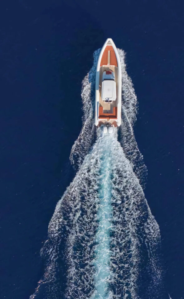 Mykonos private rib boat cruise in delos-rhenia or southern beaches (Skipper BSK 38NC) Golden Yachting and Sailing