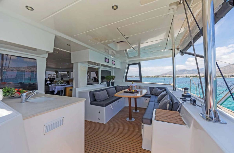 Mykonos Delos, Rhenia & South Beaches Catamaran Cruise | Lagoon 50 Golden Yachting and Sailing