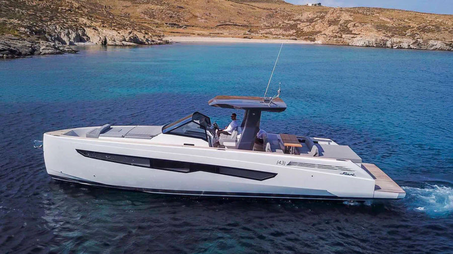 Private Mykonos Yacht Cruise on Luxury Fiart 43 – Delos and Rhenia or South Beaches Golden Yachting and Sailing