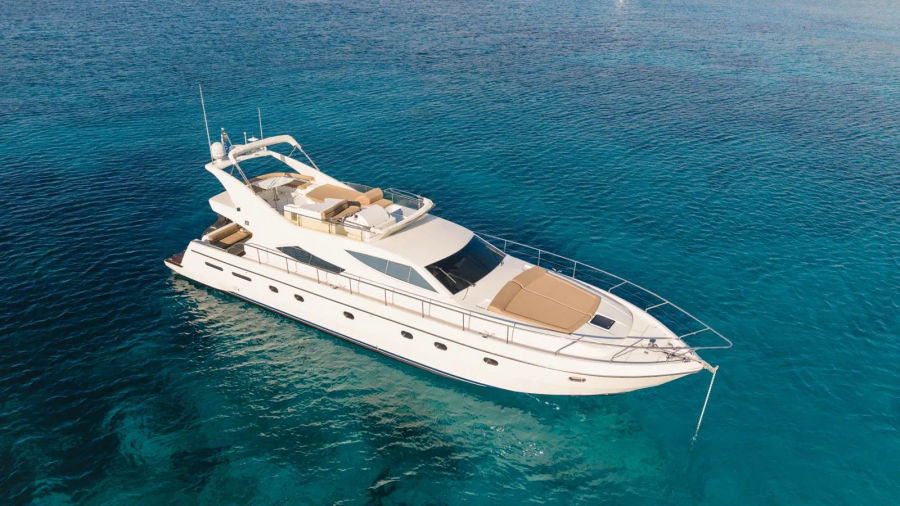 Mykonos Yacht Charter – Ferretti 620 Cruise to Delos & Rhenia or South Beaches | Half-Day or Full-Day Golden Yachting and Sailing