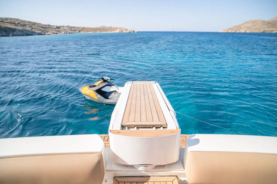 Mykonos Yacht Charter – Ferretti 620 Cruise to Delos & Rhenia or South Beaches | Half-Day or Full-Day Golden Yachting and Sailing