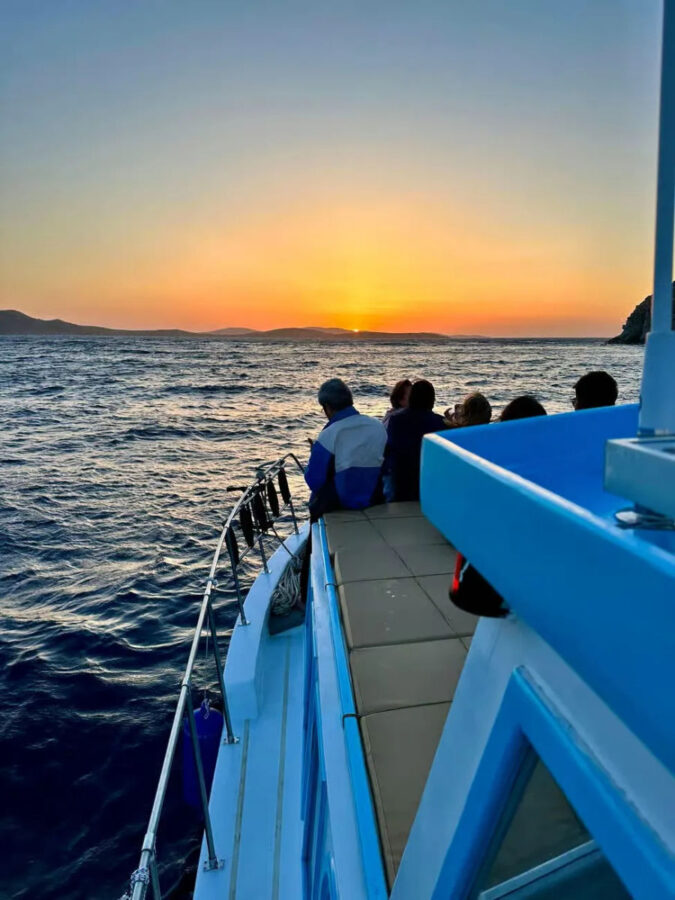 Mykonos Half-Day Private Cruise on a Traditional Caique in South Beaches Golden Yachting and Sailing