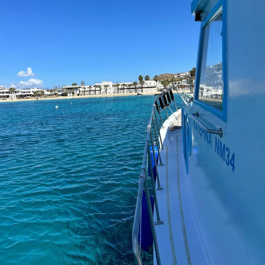 Mykonos Half-Day Private Cruise on a Traditional Caique in South Beaches Golden Yachting and Sailing