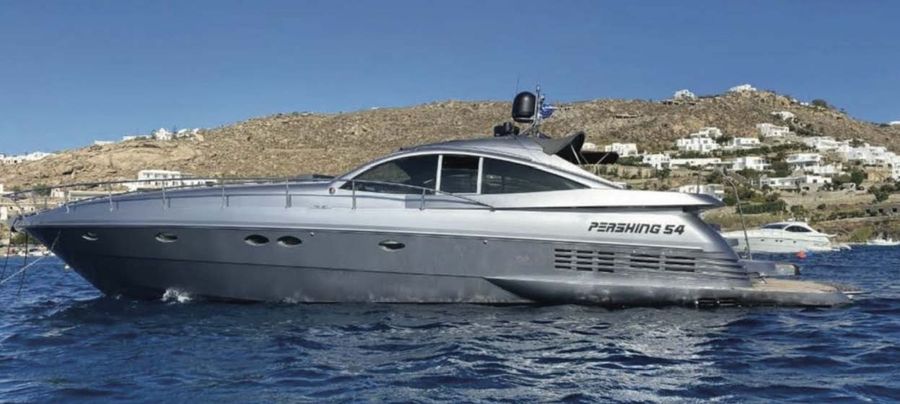 Paros Full day private cruise in naousa with a motor yacht Pershing 54 Golden Yachting and Sailing