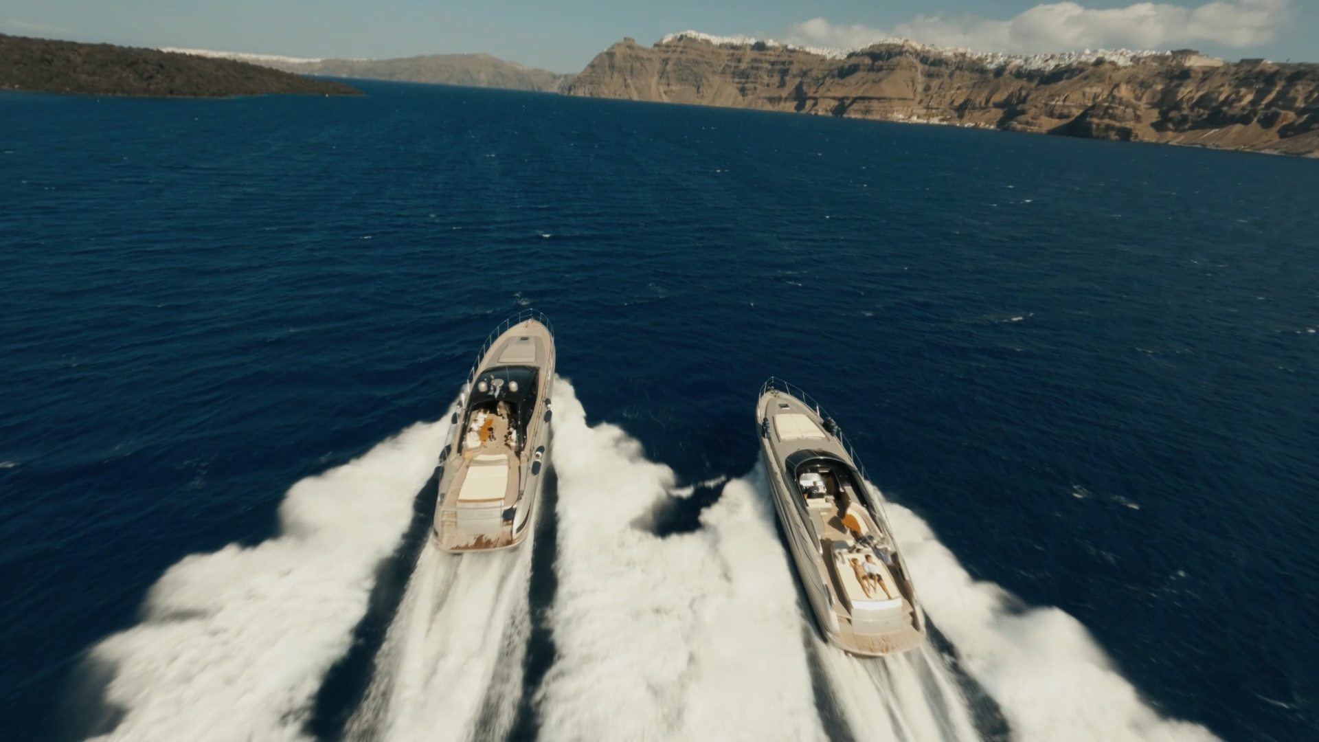 Riva Vertigo and Riva Rivale Cruising through the Saronic Gulf