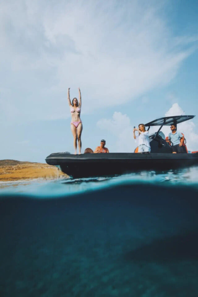 Mykonos South Beaches Cruise: Secluded Paradise by Rib Boat (Seafighter 28)